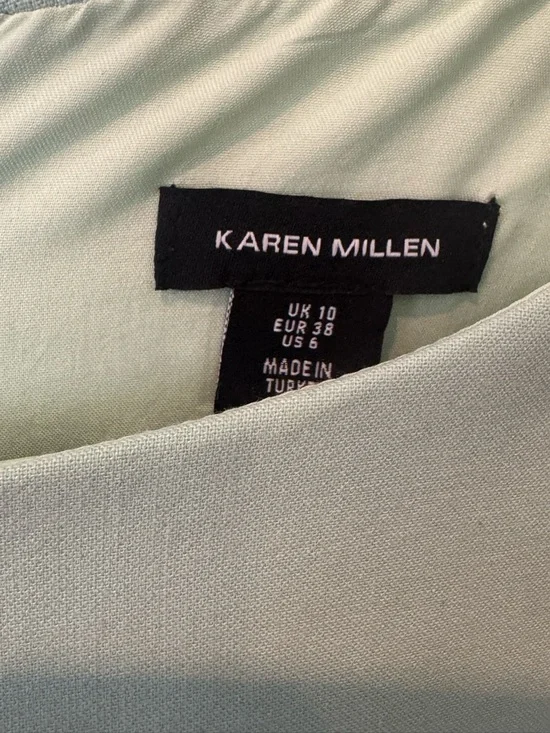 Karen Millen Compact Stretch Tab Waist Detail Tailored Midi Dress - Picture 6 of 6